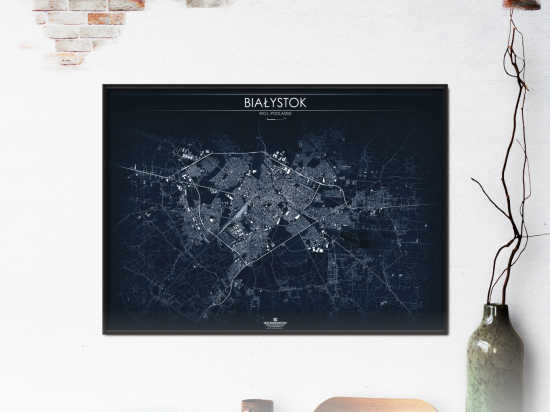 Białystok | Mapa dekoracyjna | BLUE