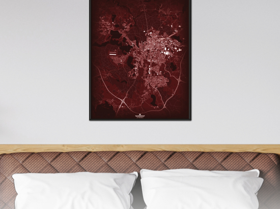 Olsztyn | Mapa dekoracyjna | RED