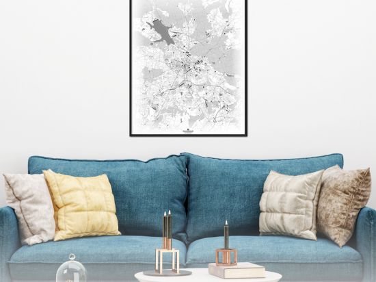 Rybnik | Mapa dekoracyjna | WHITE