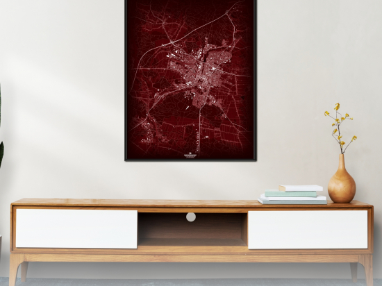 Kielce | Mapa dekoracyjna | RED