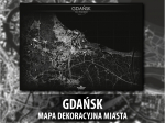 Gdańsk | Mapa dekoracyjna | BLACK