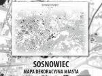 Sosnowiec | Mapa dekoracyjna | WHITE