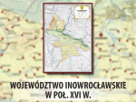 Województwo inowrocławskie w połowie XVI w. | Mapa historyczna hipsometryczna