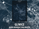 Gliwice | Mapa dekoracyjna | BLUE