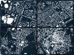 Sosnowiec | Mapa dekoracyjna | BLUE