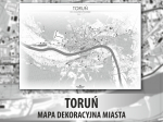 Toruń | Mapa dekoracyjna | WHITE