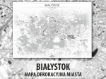 Białystok | Mapa dekoracyjna | WHITE