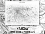 Kraków | Mapa dekoracyjna | WHITE