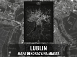 Lublin | Mapa dekoracyjna | BLACK