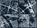 Warszawa | Mapa dekoracyjna | BLUE