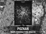 Poznań | Mapa dekoracyjna | BLACK