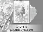 Szczecin | Mapa dekoracyjna | WHITE