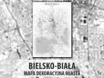 Bielsko-Biała | Mapa dekoracyjna | WHITE