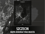 Szczecin | Mapa dekoracyjna | BLACK