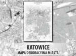 Katowice | Mapa dekoracyjna | WHITE