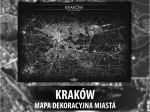 Kraków | Mapa dekoracyjna | BLACK