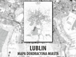 Lublin | Mapa dekoracyjna | WHITE