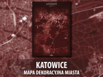 Katowice | Mapa dekoracyjna | RED