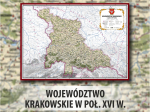 Województwo krakowskie w poł. XVI w. | Mapa historyczna