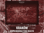 Kraków | Mapa dekoracyjna | RED