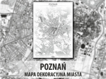 Poznań | Mapa dekoracyjna | WHITE