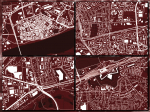 Toruń | Mapa dekoracyjna | RED