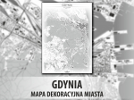 Gdynia | Mapa dekoracyjna | WHITE