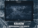 Kraków | Mapa dekoracyjna | BLUE